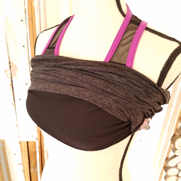 Leapin Leotards Dark Gray Racerback Tank Top - Picture 5 of 8